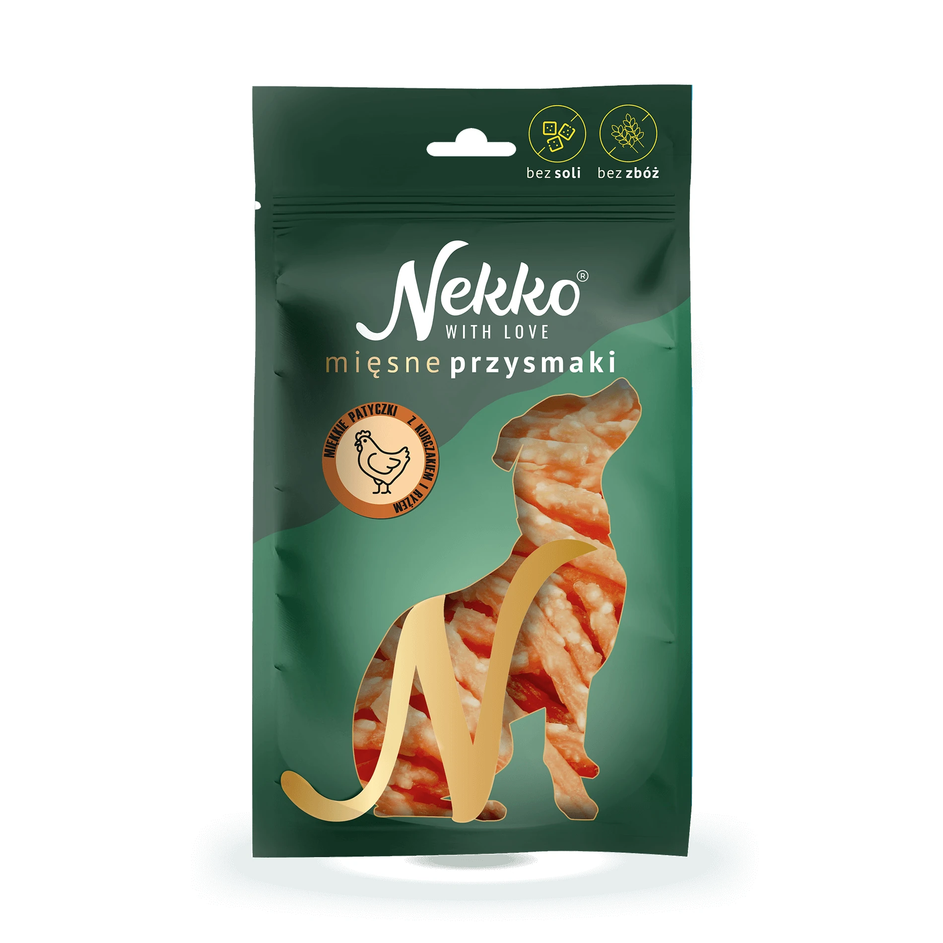 Nekko Przysmak Pies patyczki kurczak z ryżem 80g