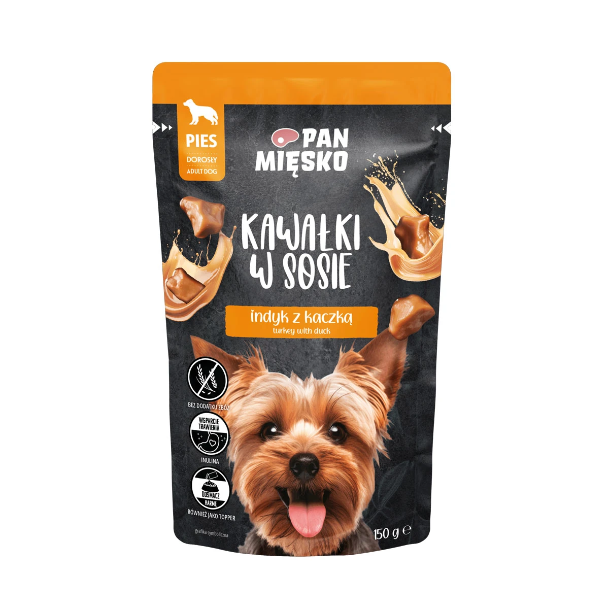 Pan Mięsko w sosie Indyk z Kaczką 150g - mokra karma dla psa