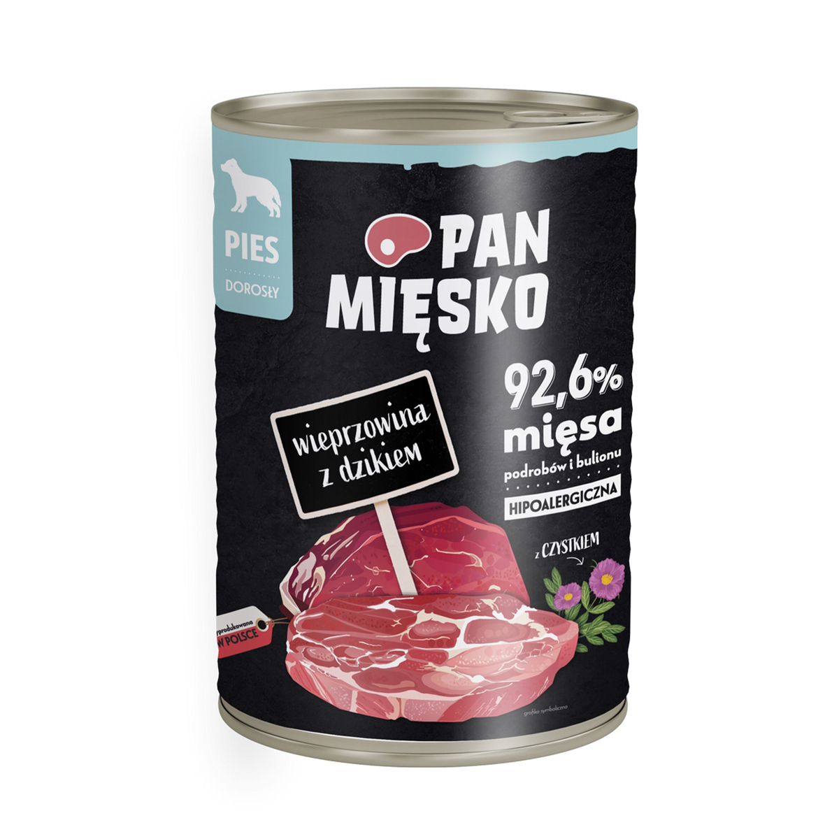 Pan Mięsko Wieprzowina Dzik 400g - puszka dla psa