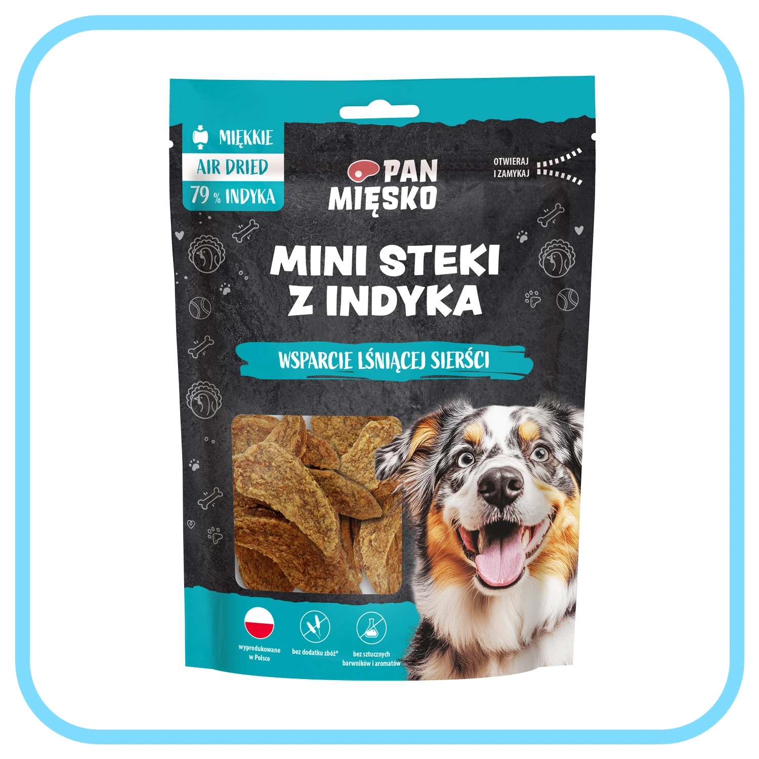 Pan Mięsko Steki z indyka 80g - przysmak dla psów