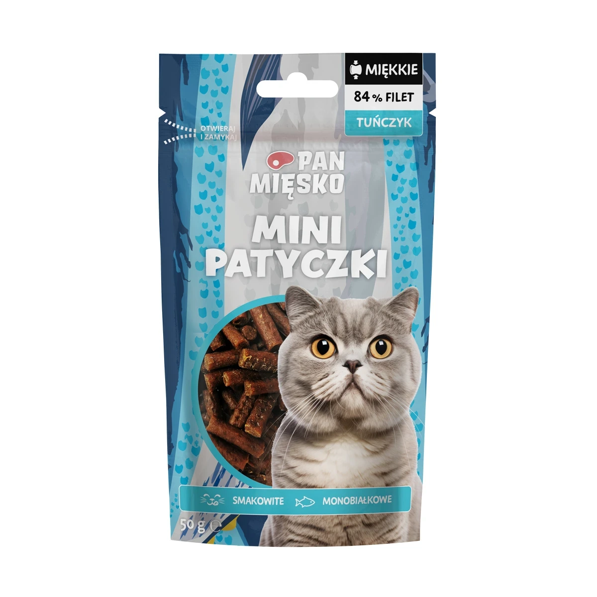 Pan Mięsko Paluszki z tuńczyka 50g - przysmak dla kota