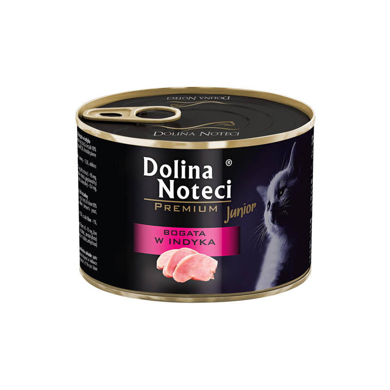 Dolina Noteci Premium indyk puszka 185/400g - mokra karma dla kociąt