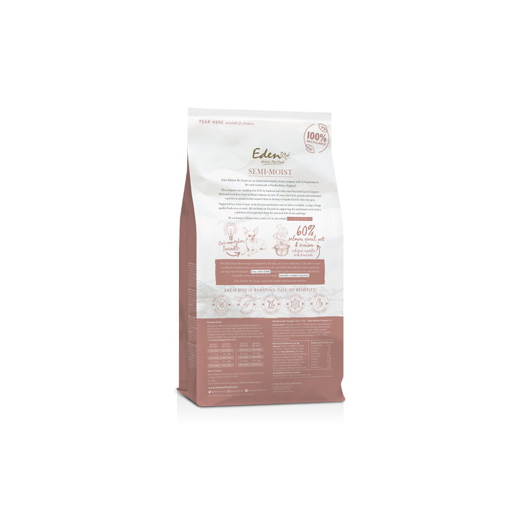 Eden Łosoś i Przepiórka 2kg/10kg - półwilgotna karma dla psów
