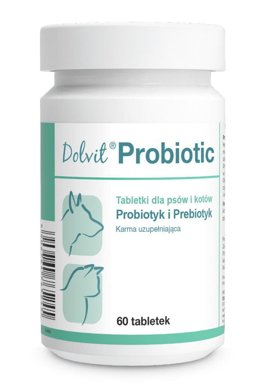 Dolfos Dolvit Probiotic (probiotyk i prebiotyk) - 60 tabletek dla psów i kotów