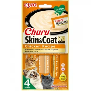Inaba Churu Cat Skin&Coat kurczak 4x14g - przysmak dla kota w kremie