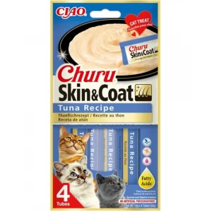 Inaba Churu Cat Skin&Coat tuńczyk 4x14g - przysmak dla kota w kremie