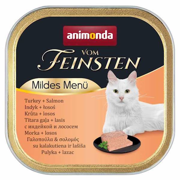 Animonda MILD MENU mokra karma dla kastratów indyk+ łosoś dla kotów 100g