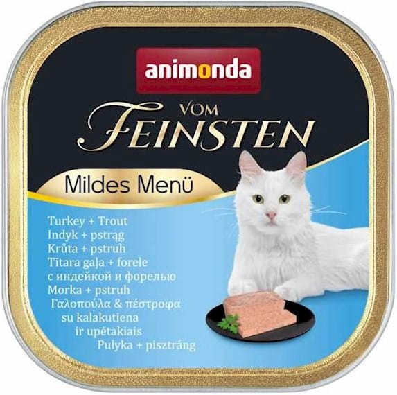 Animonda MILD MENU mokra karma dla kastratów indyk+ pstrąg dla kotów 100g