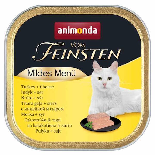 Animonda MILD MENU mokra karma dla kastratów indyk+ ser dla kotów 100g