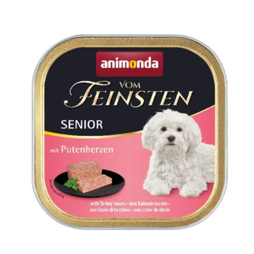 Animonda vom feinsten Senior serca indycze 150g - mokra karma dla psów seniorów