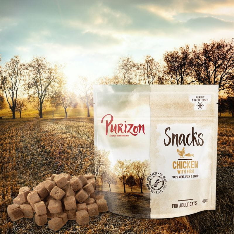 Purizon Snack (kurczak i ryba) 40g - przysmaki dla kotów
