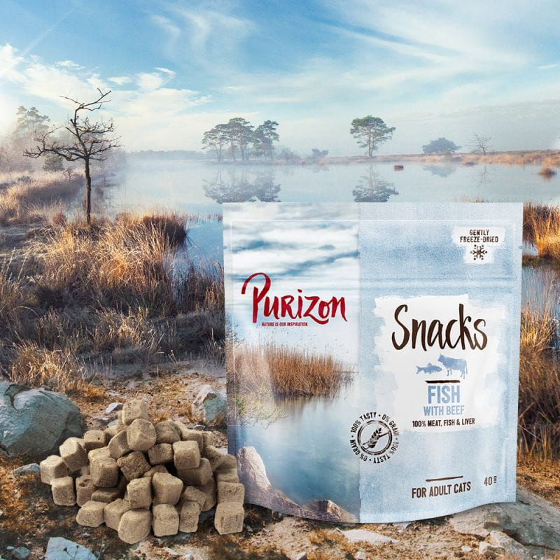Purizon Snack (ryba i wołowina) 40g - przysmaki dla kotów