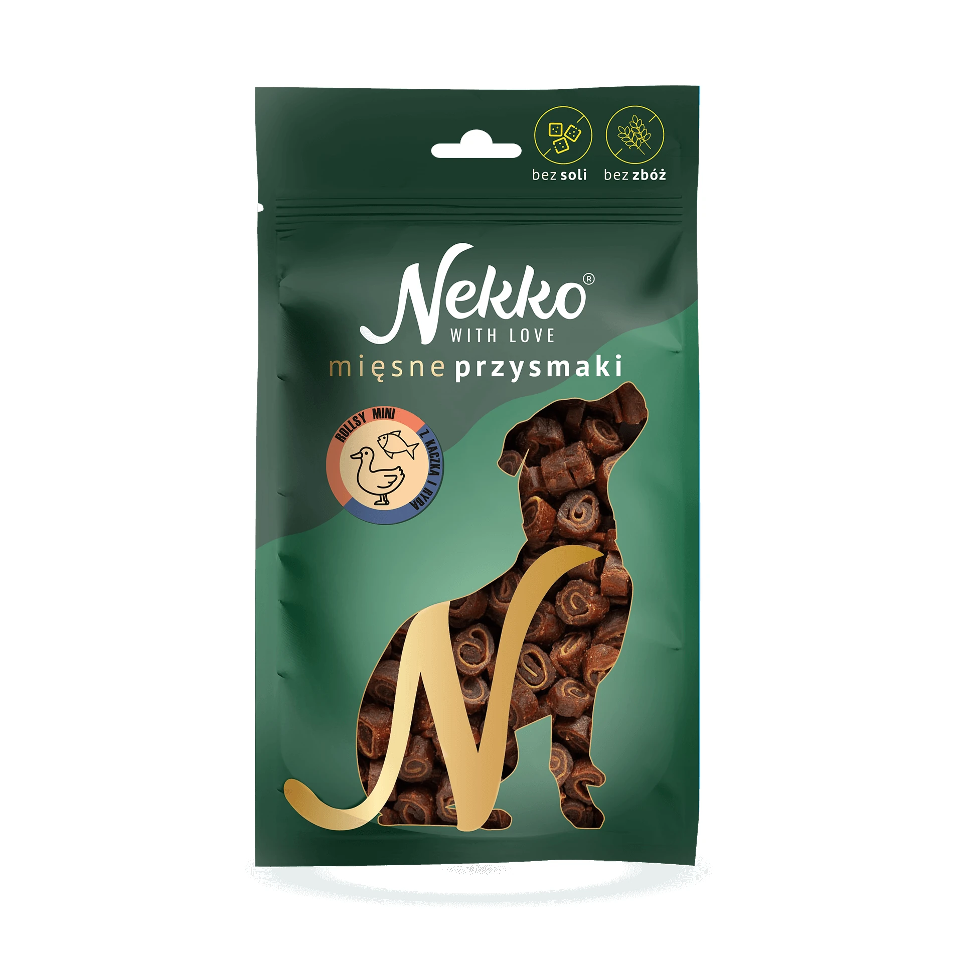 Nekko Przysmak Pies rollsy mini kaczka ryba 80g