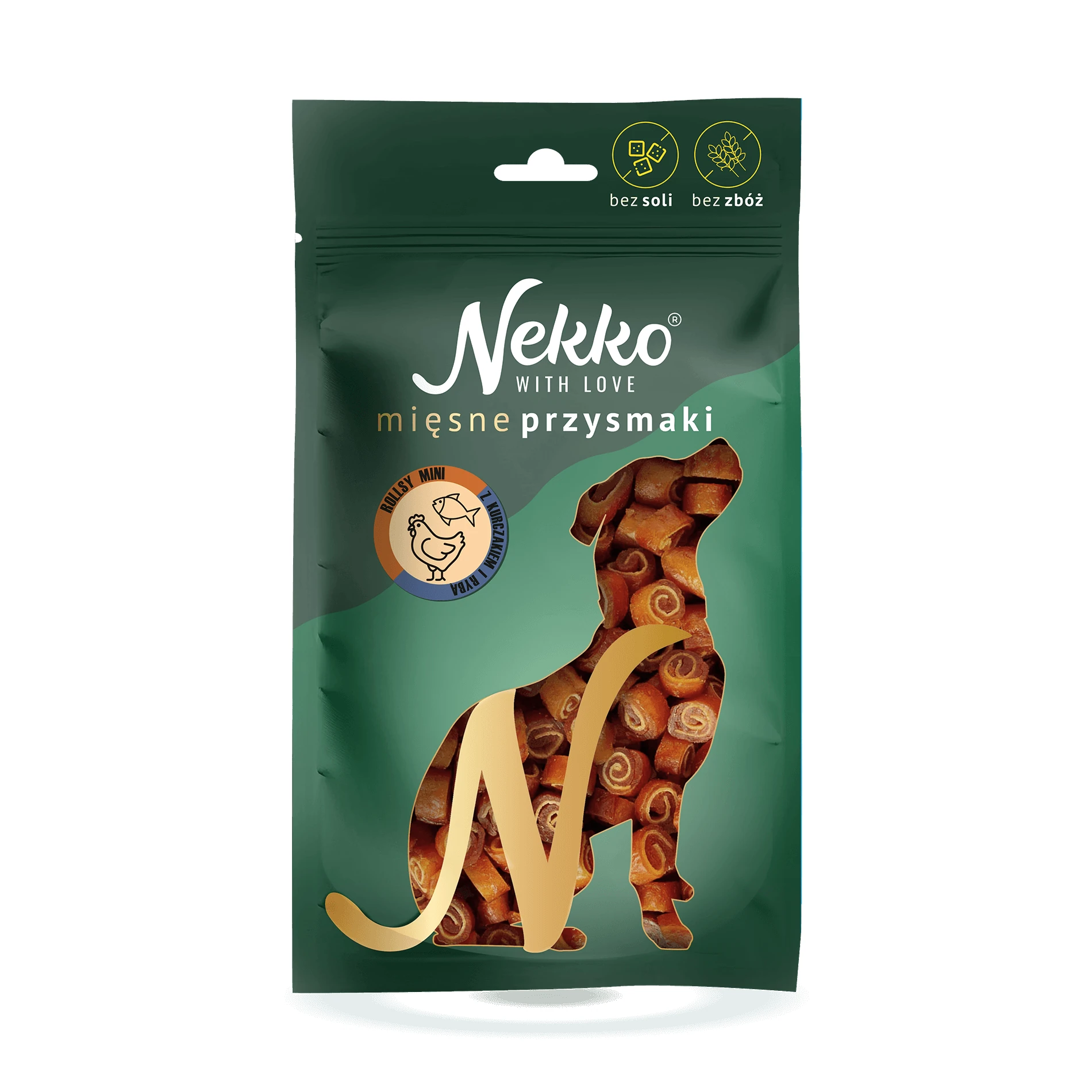 Nekko Przysmak Pies rollsy mini kurczak ryba 80g