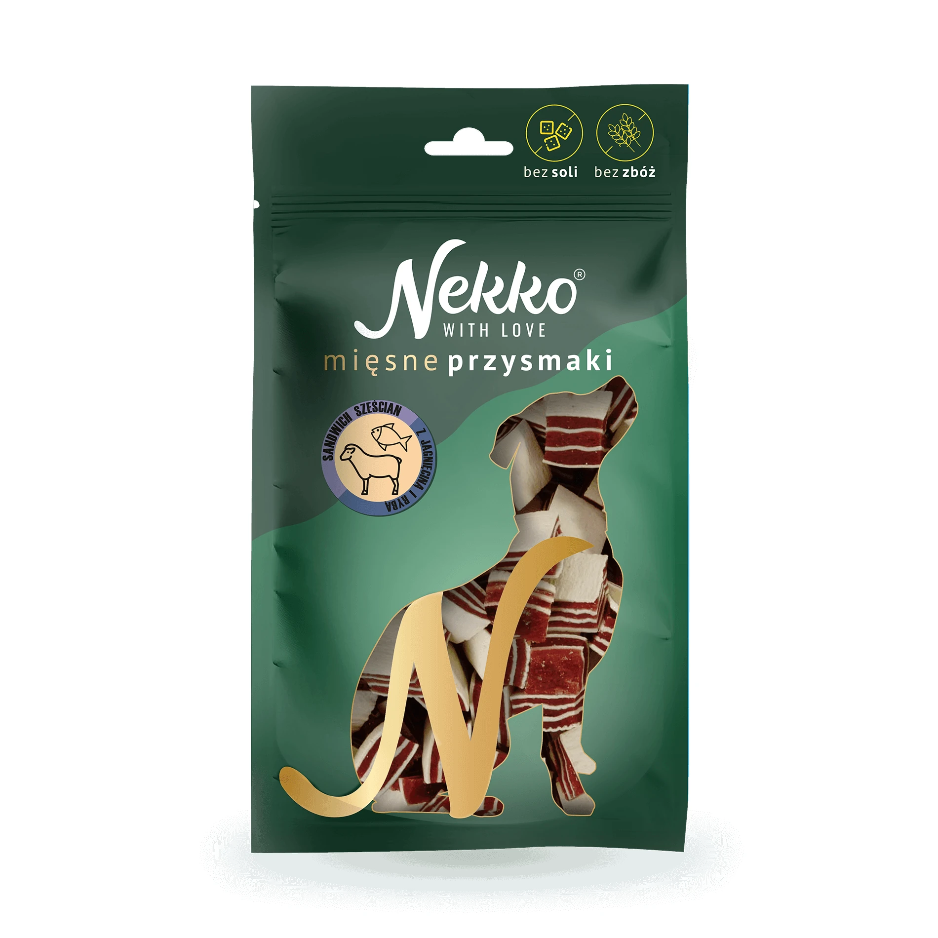 Nekko Przysmak Pies sandwich sześcian jagnięcina ryba 80g