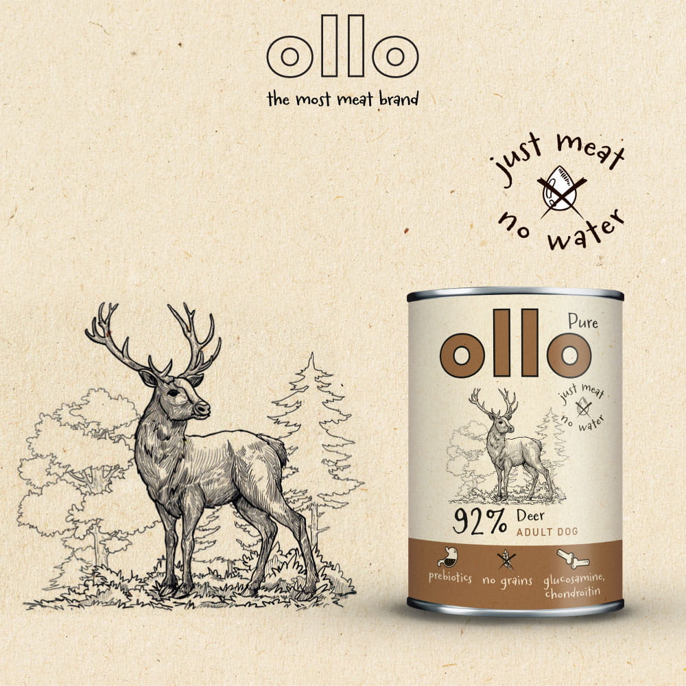 Ollo Pure Jeleń puszka 400g/850g