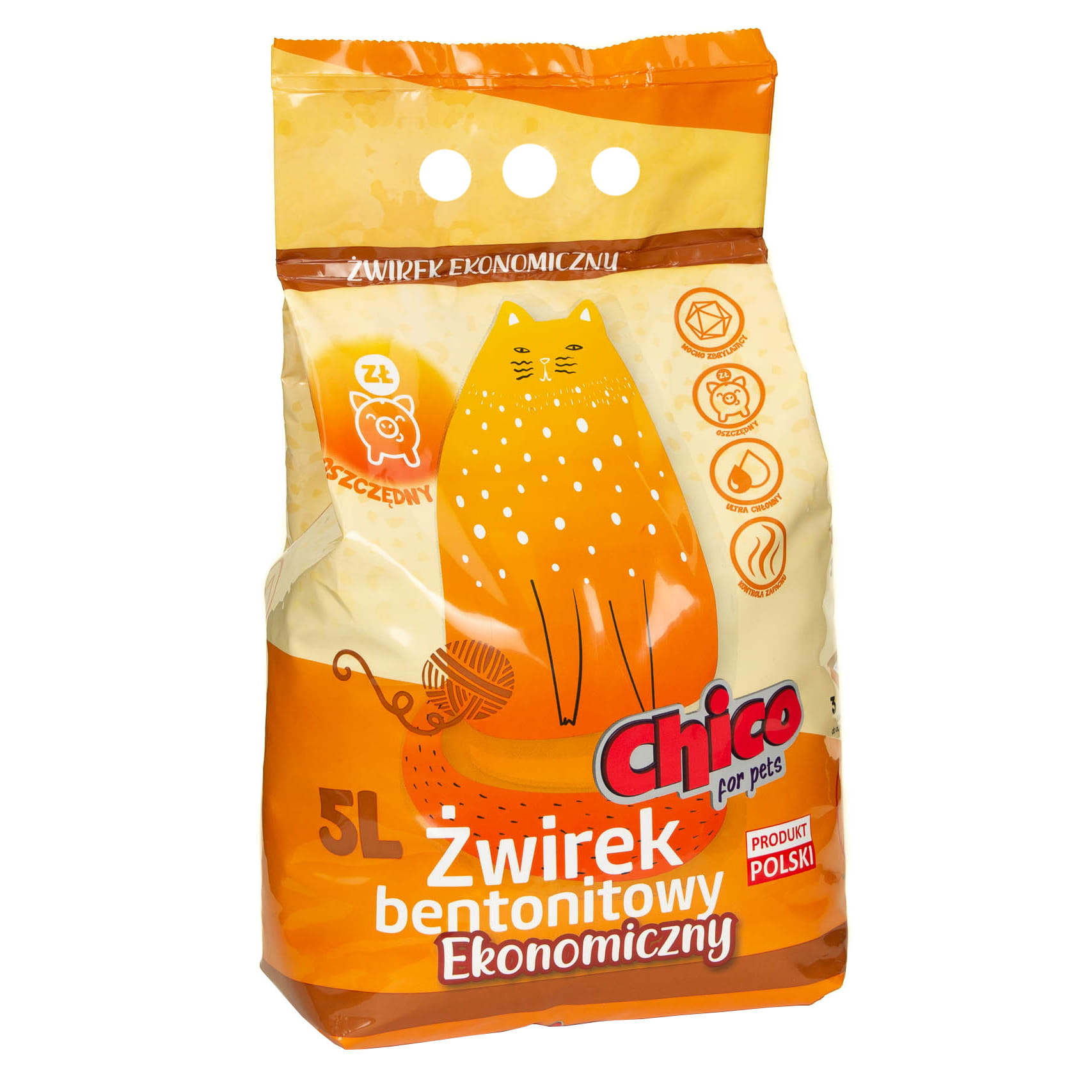 Chico Economic 5L/10L - żwirek bentonitowy dla kotów