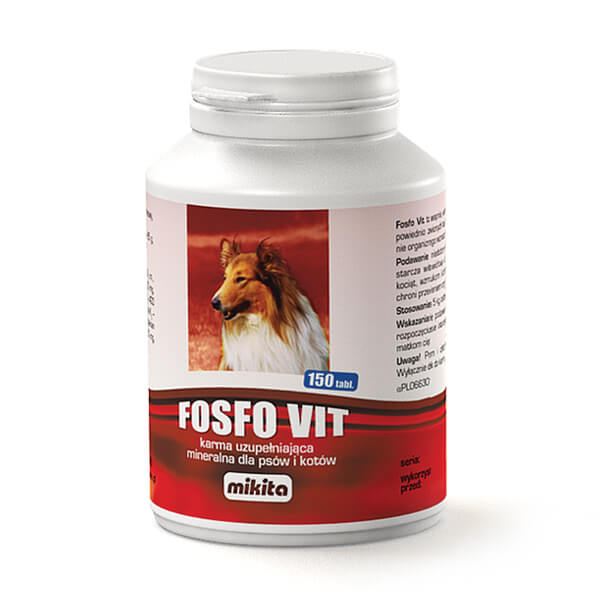 Mikita Fosfo-vit dla szczeniąt, kociąt, matek karmiących oraz zwierząt w ciąży (150 tabletek)