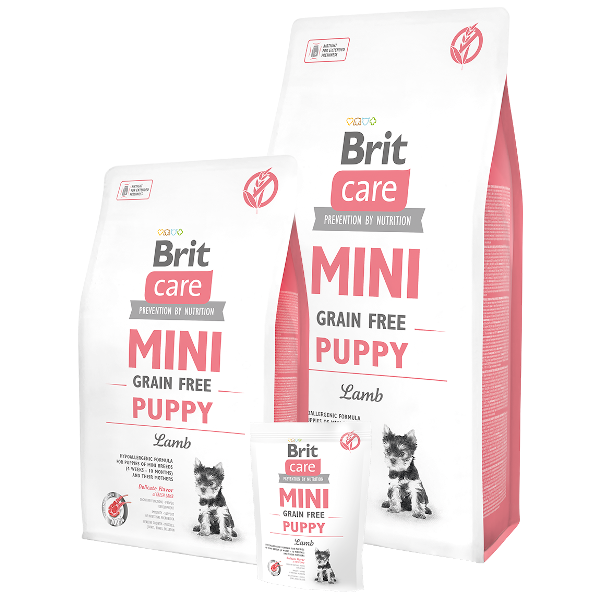 Brit Care Mini Puppy bezzbożowa jagnięcina 0,4kg/2kg/7kg - sucha karma dla szczeniąt i suk karmiących