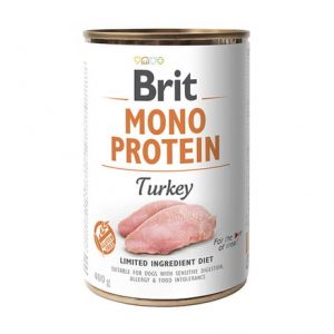 Brit Mono Protein indyk puszka 400g - mokra karma dla psów