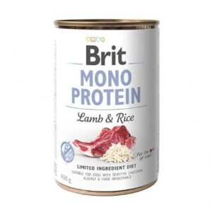 Brit Mono Protein jagnięcina z ryżem puszka 400g - mokra karma dla psów