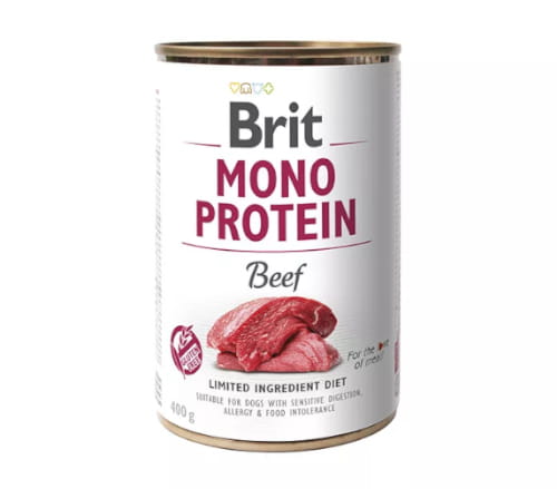 Brit Mono Protein wołowina 400 g - mokra karma dla psów