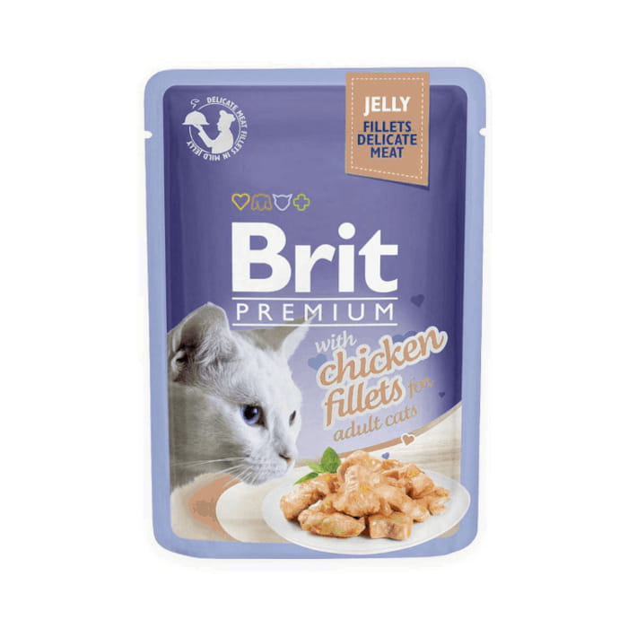 Brit Premium filety z kurczaka w galaretce saszetka 85g - mokra karma dla kotów