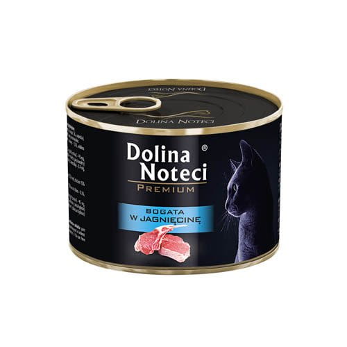 Dolina Noteci Premium jagnięcina puszka 185g/400g - mokra karma dla kotów