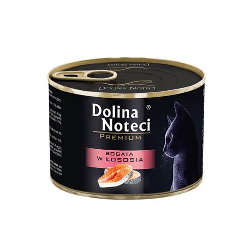 Dolina Noteci Premium łosoś puszka 185g/400g - mokra karma dla kotów