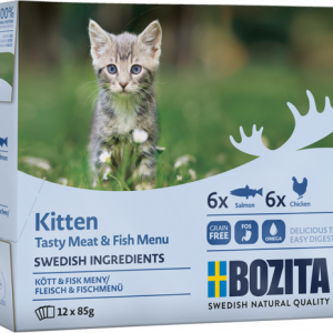 Bozita pakiet 12szt x 85g (mix smaków w sosie) - mokra karma dla kociąt