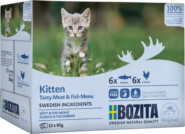 Bozita pakiet 12szt x 85g (mix smaków w sosie) - mokra karma dla kociąt