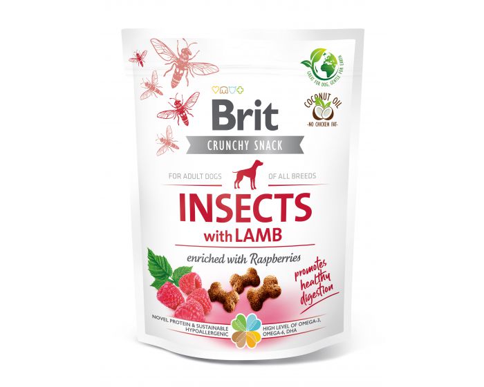 Brit Care Dog przysmak dla psów Crunchy INSECTS & LAMB 200g