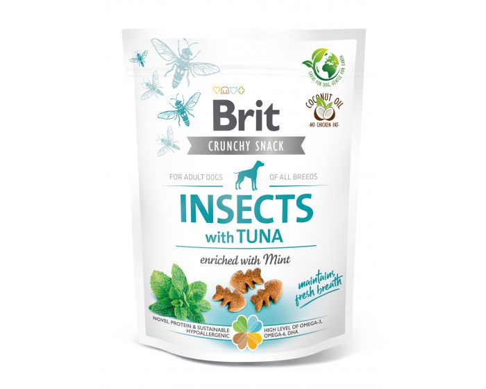Brit Care Dog przysmak dla psów Crunchy INSECTS & TUNA 200g