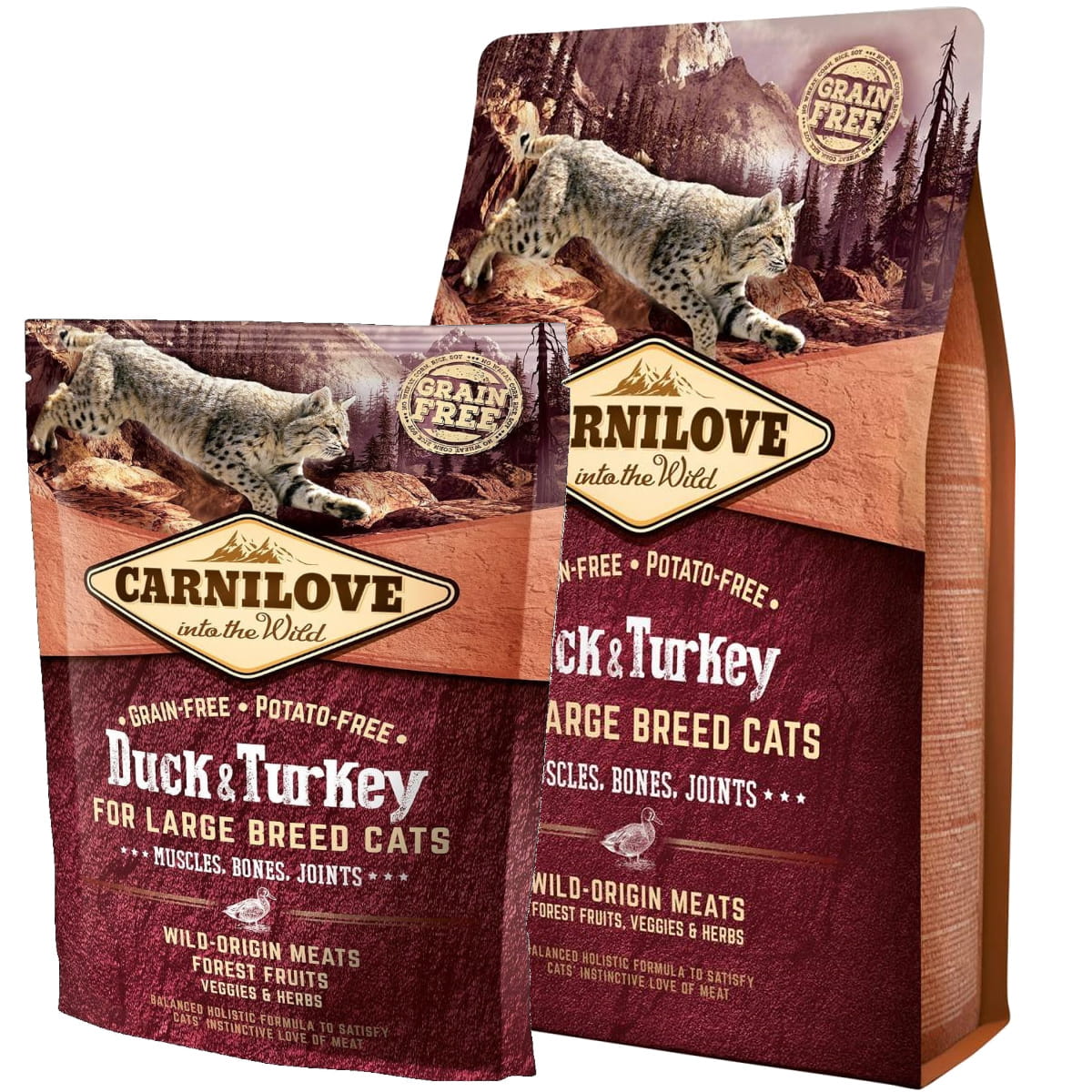 Carnilove (kaczka i indyk) Large Breed 0.4kg/2kg - sucha karma dla kotów