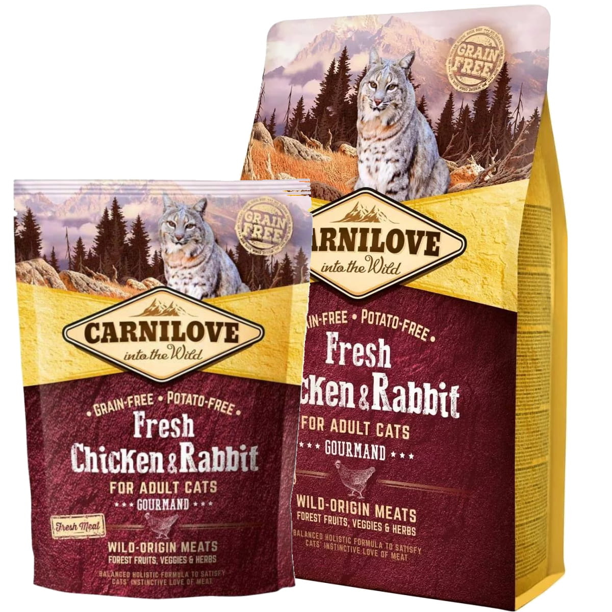 Carnilove (kurczak i królik) Adult Fresh 0,4kg/2kg - sucha karma dla kotów