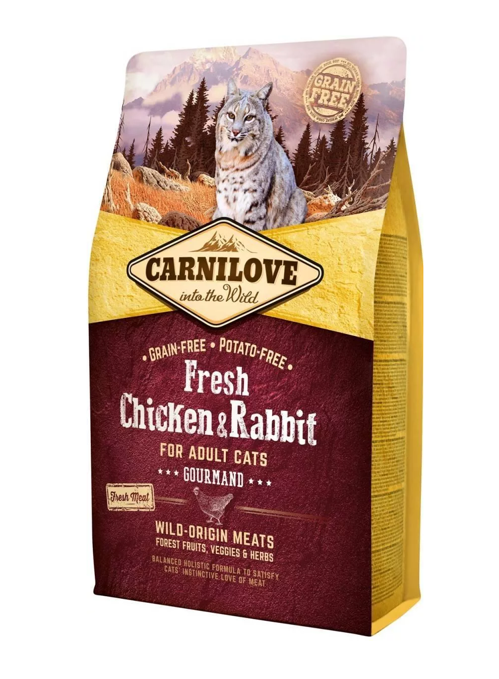 Carnilove (kurczak i królik) Adult Fresh 0,4kg/2kg - sucha karma dla kotów