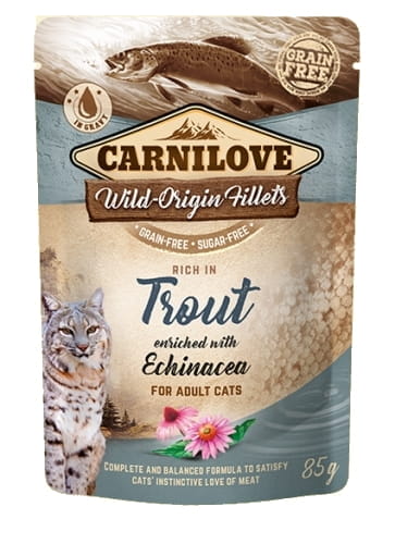 Carnilove pstrąg w sosie saszetka 85g - mokra karma dla kotów