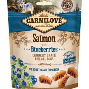 Carnilove Crunchy łosoś & jagody 200g - przysmak dla psów