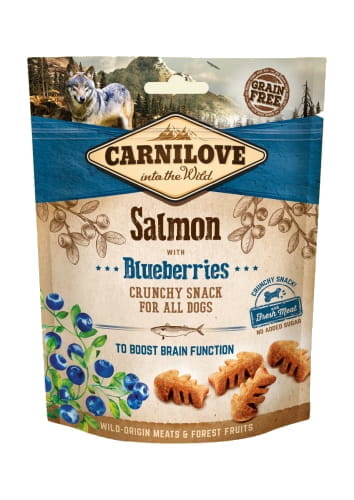 Carnilove Crunchy łosoś & jagody 200g - przysmak dla psów