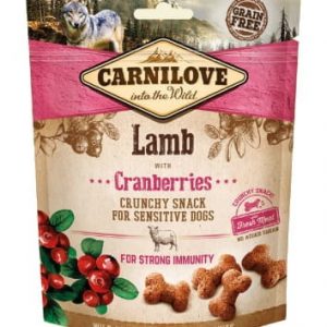 Carnilove Crunchy jagnięcina & żurawina 200g - przysmak dla psów