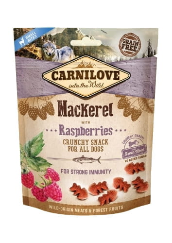 Carnilove Crunchy makrela & maliny 200g - przysmak dla psów