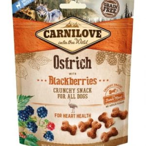 Carnilove Crunchy struś & jeżyny 200g - przysmak dla psów
