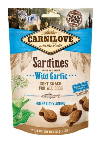 Carnilove Soft sardynki & czosnek niedźwiedzi 200g - przysmak dla psów