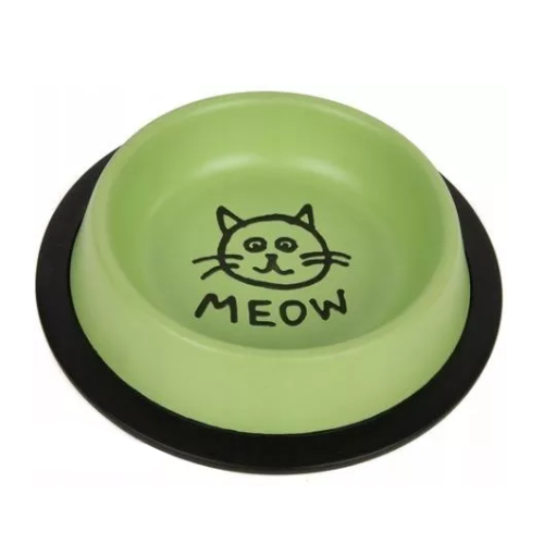 Chico Miska metalowa na gumie MEOW - miski dla psów i kotów