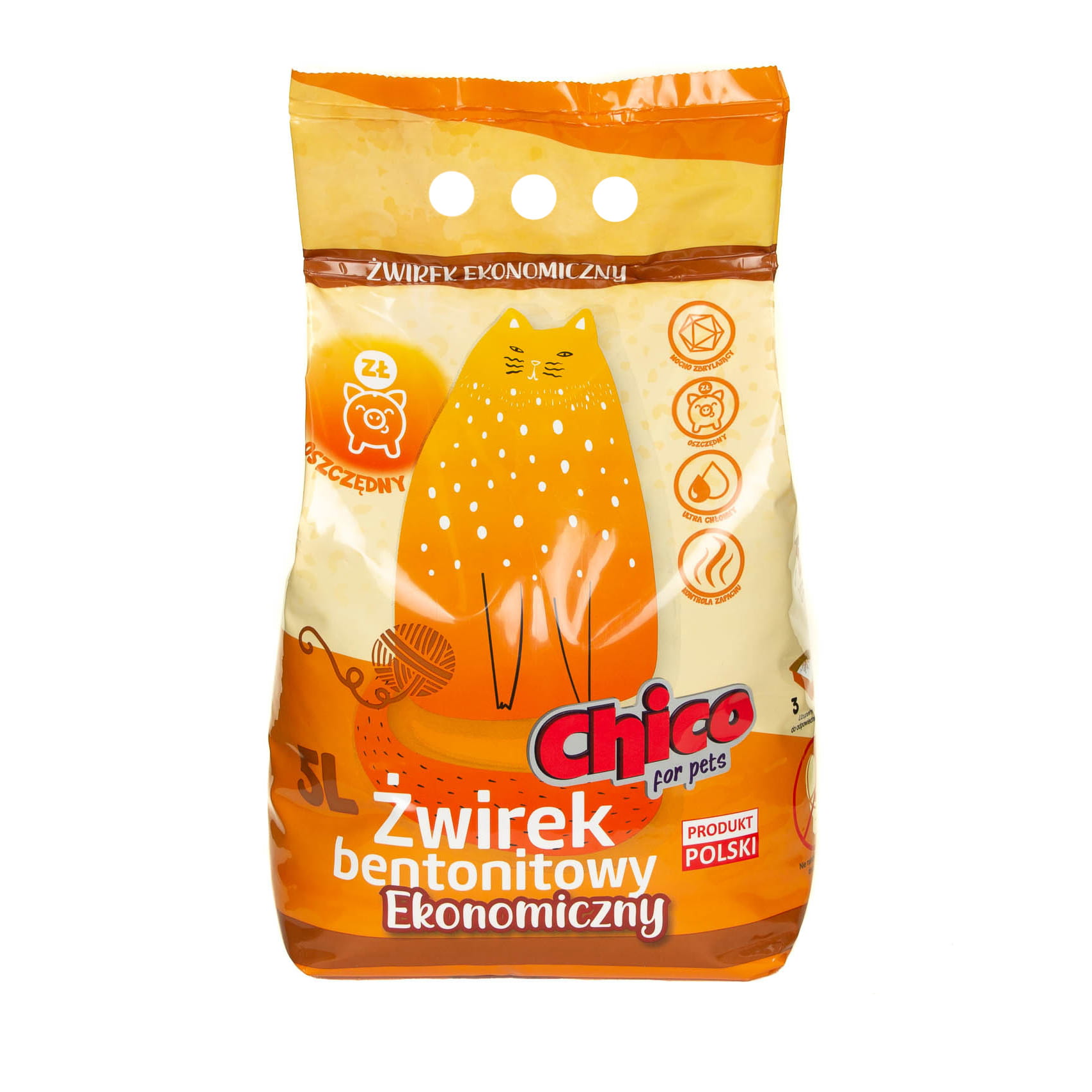 Chico Economic 5L/10L - żwirek bentonitowy dla kotów