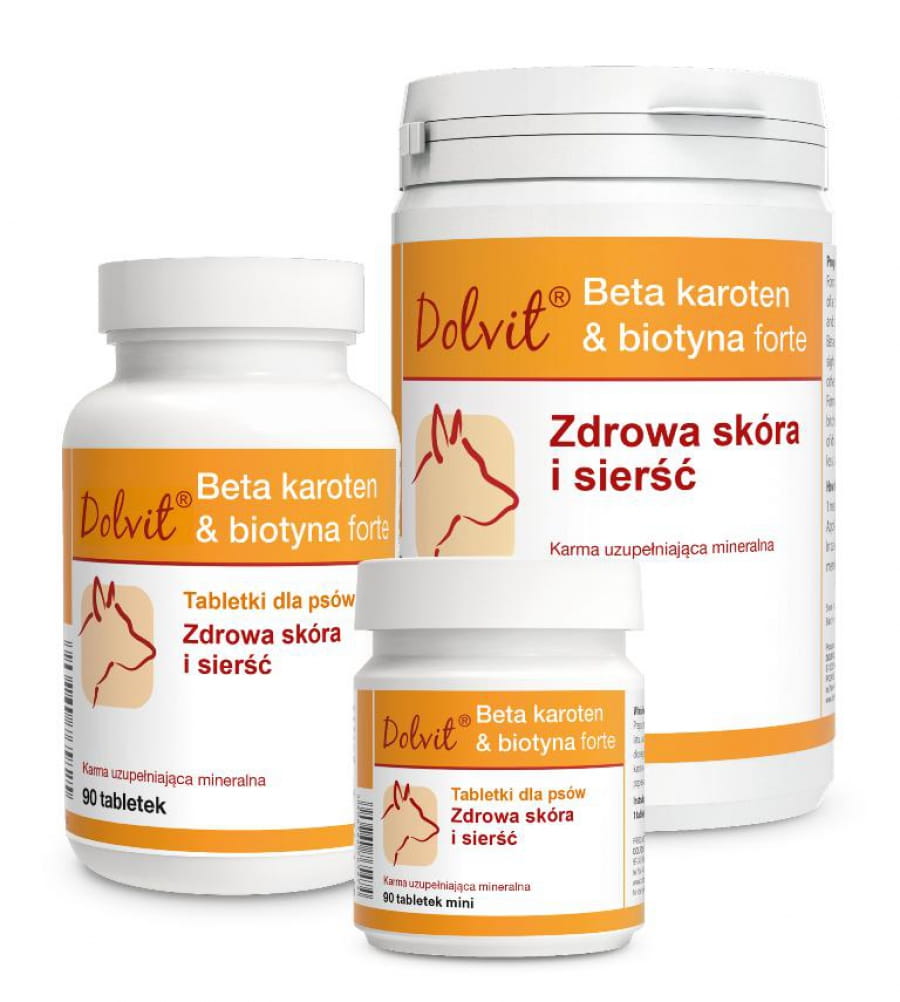 Dolfos Dolvit Beta Karoten Biotyna Forte (zdrowa skóra i sierść) - tabletki dla psów