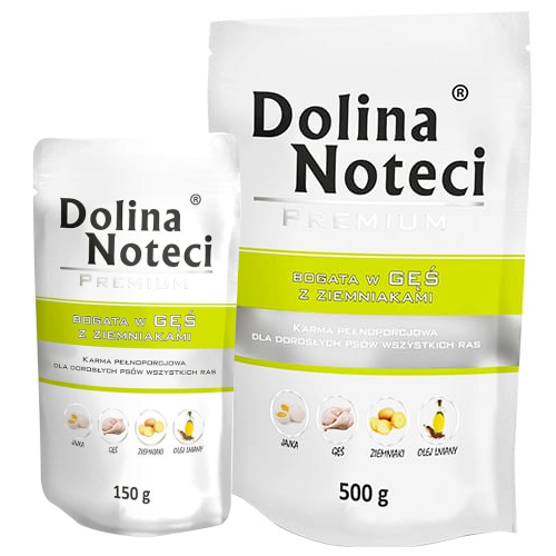 Dolina Noteci Gęś z ziemniakami 150g/500g - mokra karma dla psów
