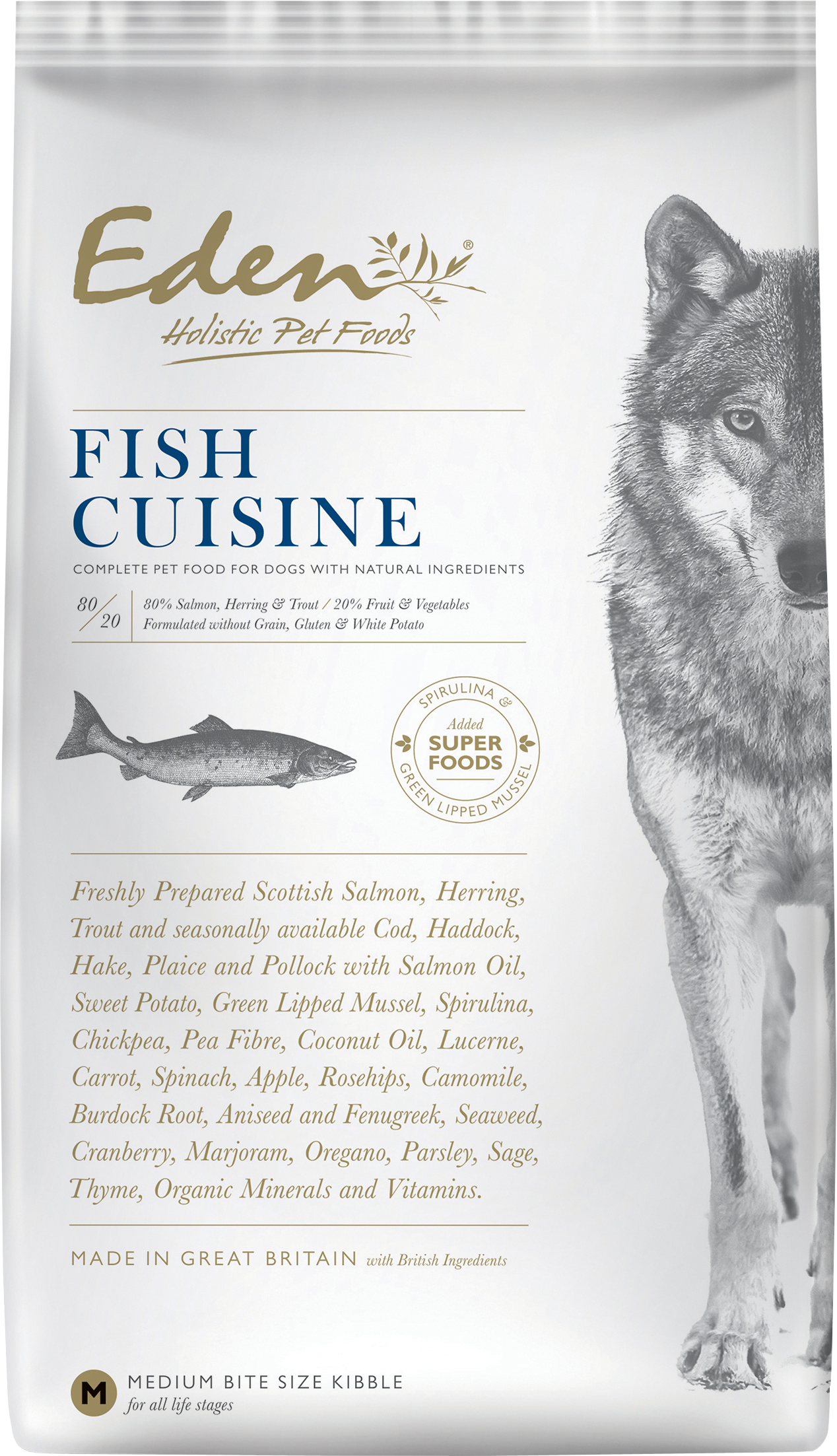 Eden Fish Cuisine 2kg/6kg/12kg - sucha karma dla psów