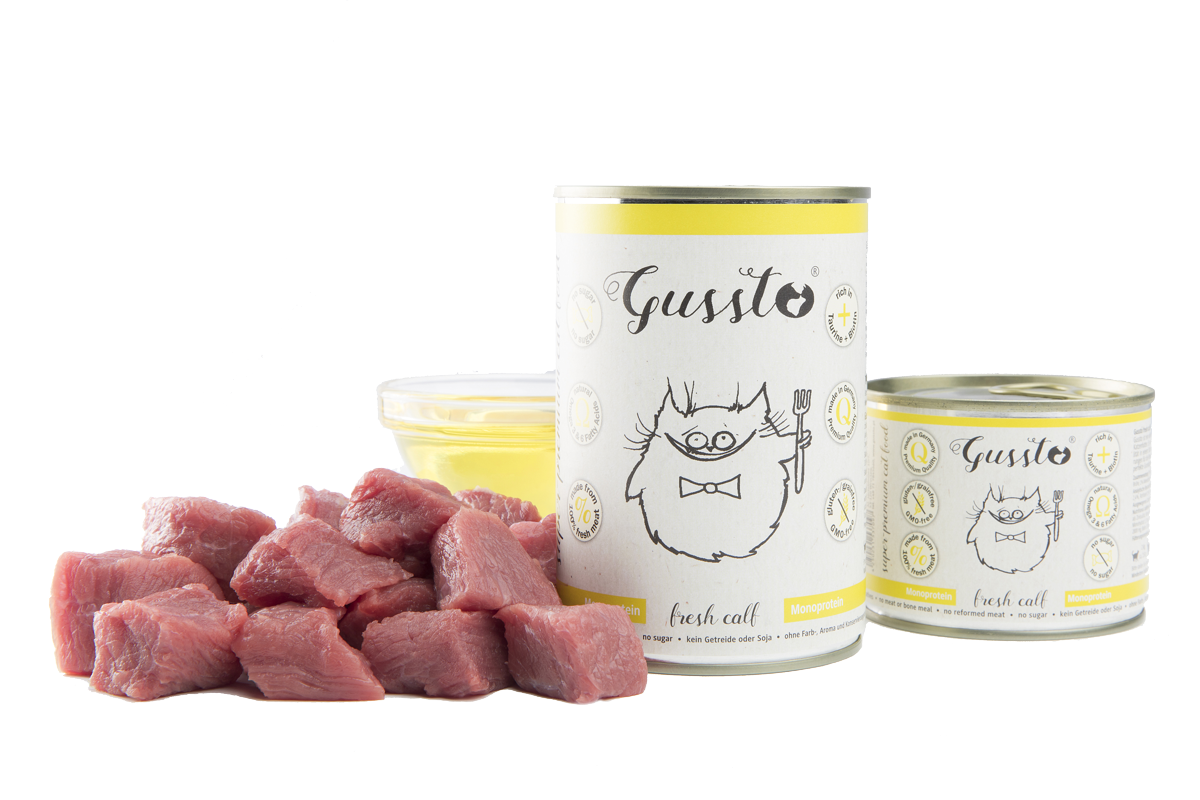 Gussto świeża cielęcina puszka 200/400g - mokra karma dla kotów