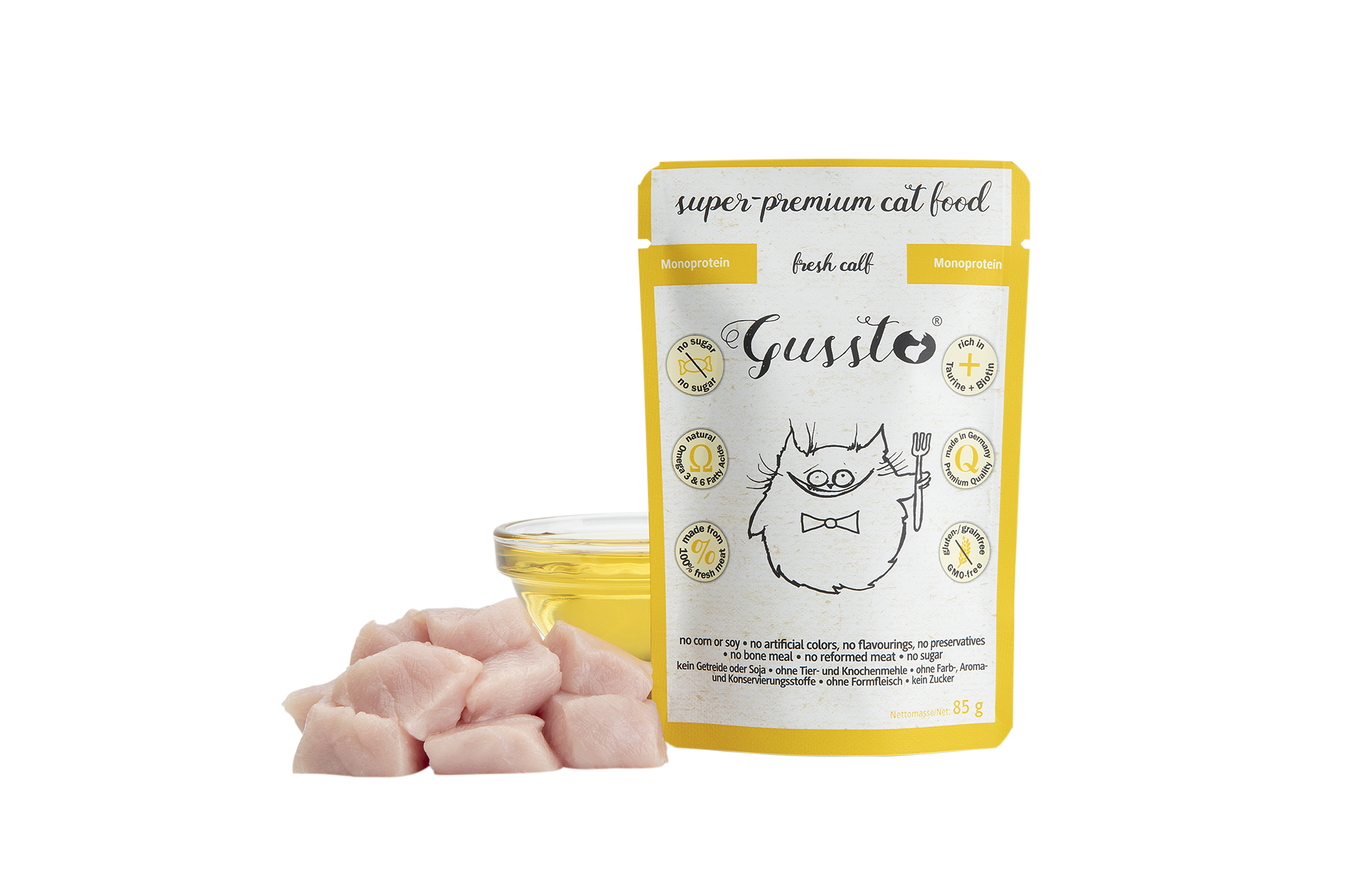 Gussto (świeża cielęcina) saszetka 85g - mokra karma dla kotów